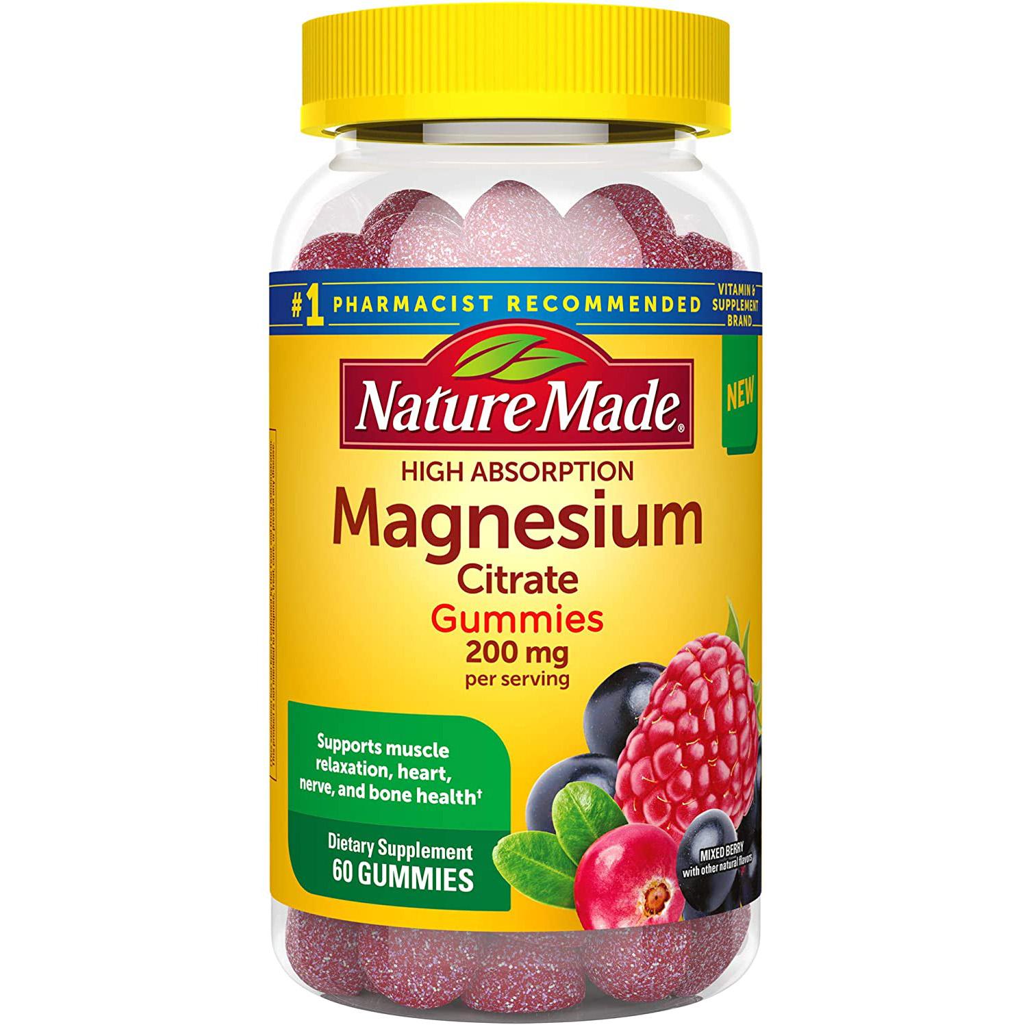 Nature Made High Absorption Magnesium Citrate Gummies for $9.36