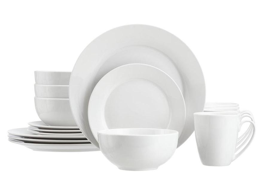 StyleWell 16-Piece White Ceramic Rimmed Dinnerware Set for $12.24