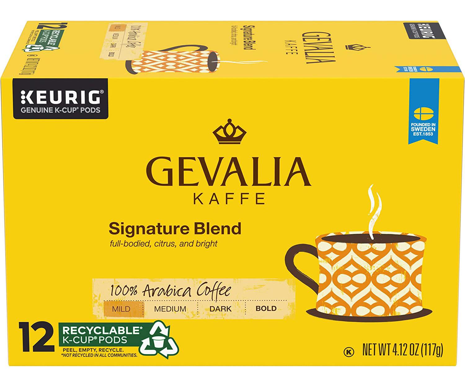 72 Gevalia Signature Blend Keurig K-Cup Coffee Pods for $21.96 Shipped