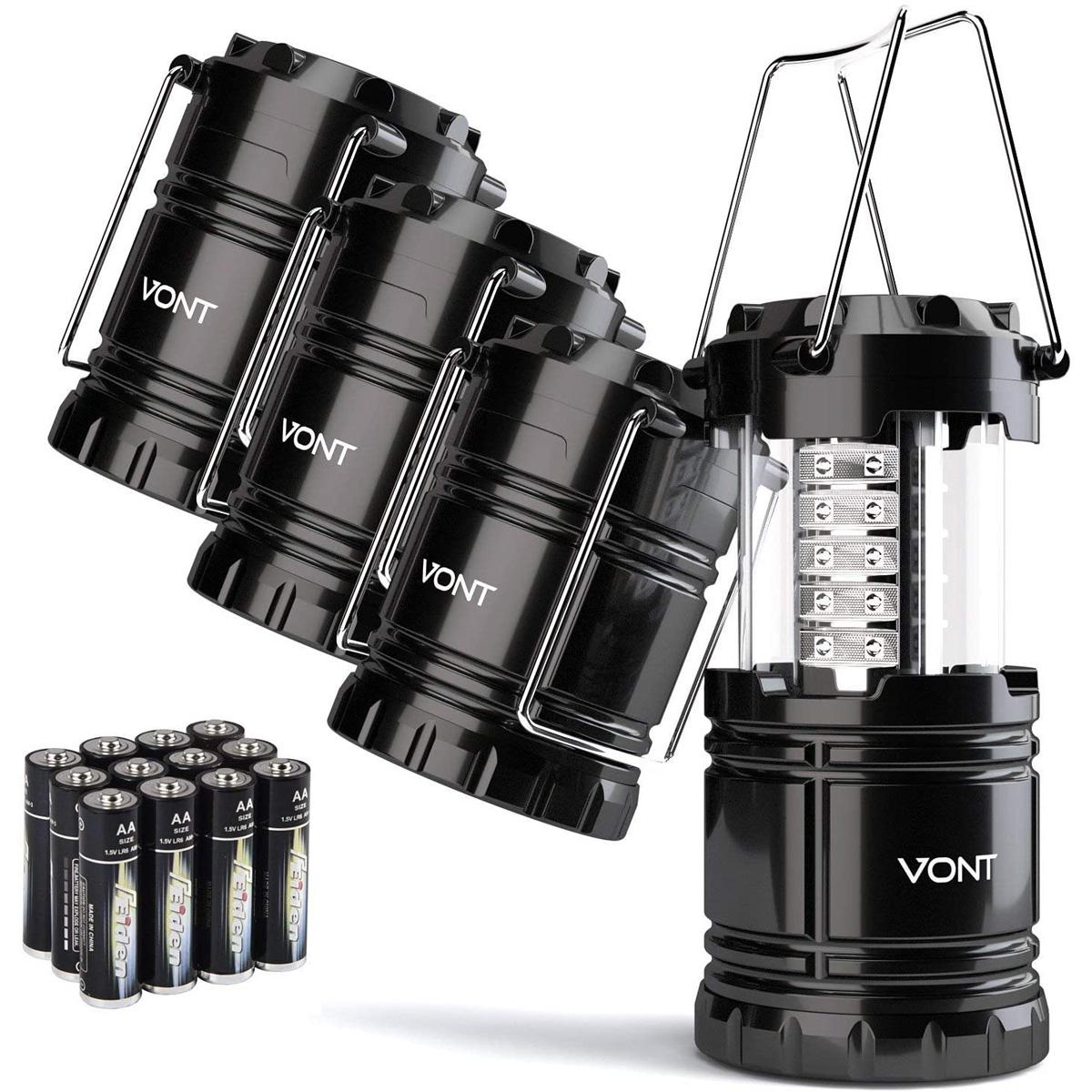 Vont 4 Pack LED Camping Lantern for $17.62