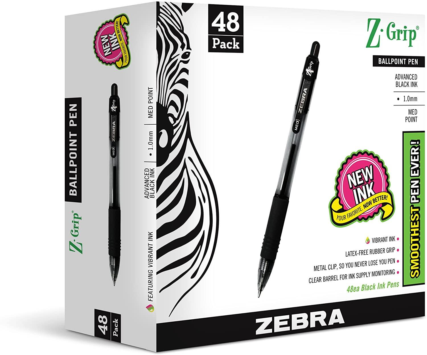 48 Zebra Pen Z-Grip Retractable Ballpoint Pen for $8.95 Shipped