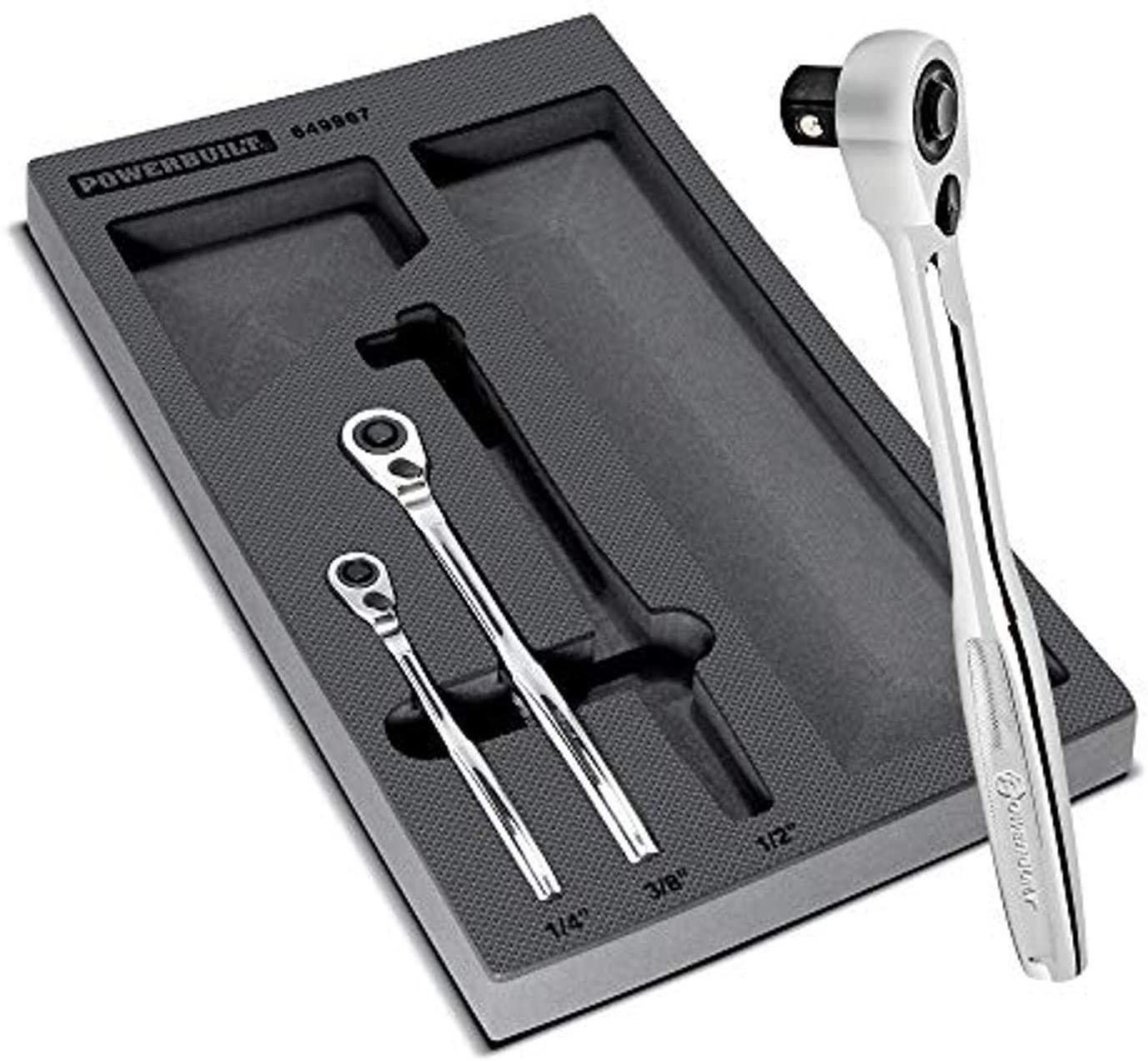 Powerbuilt 649967 3 Piece Pro Ratchet Set with Contour for $47.47 Shipped