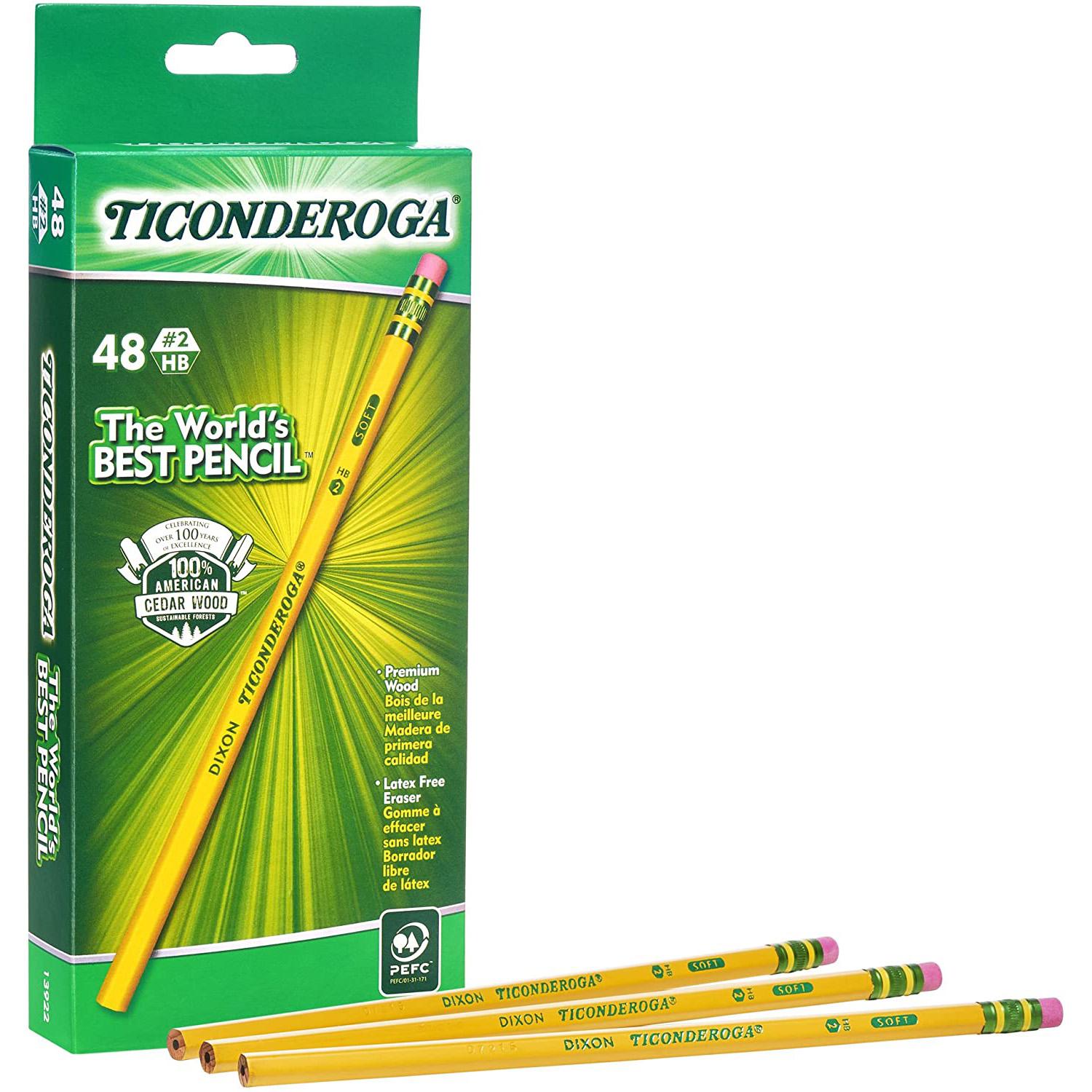 48 Ticonderoga Soft Graphite Pencils for $4.37 Shipped