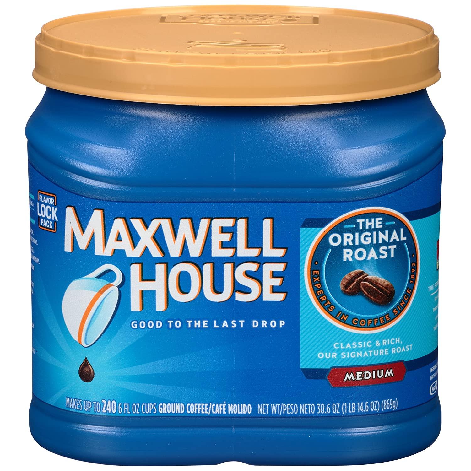 Maxwell House Original Medium Roast Ground Coffee for $4.74 Shipped