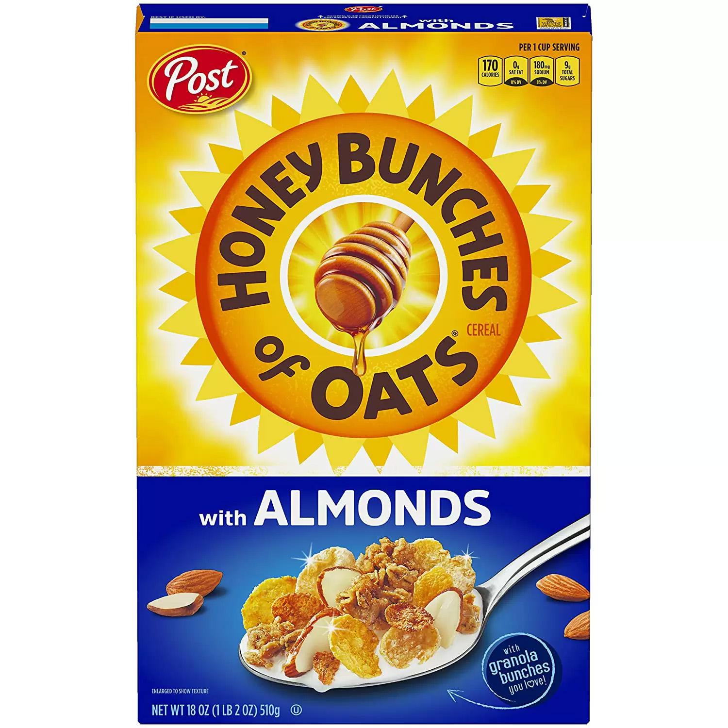 Post Honey Bunches of Oats with Crispy Almonds Cereal for $2.36 Shipped