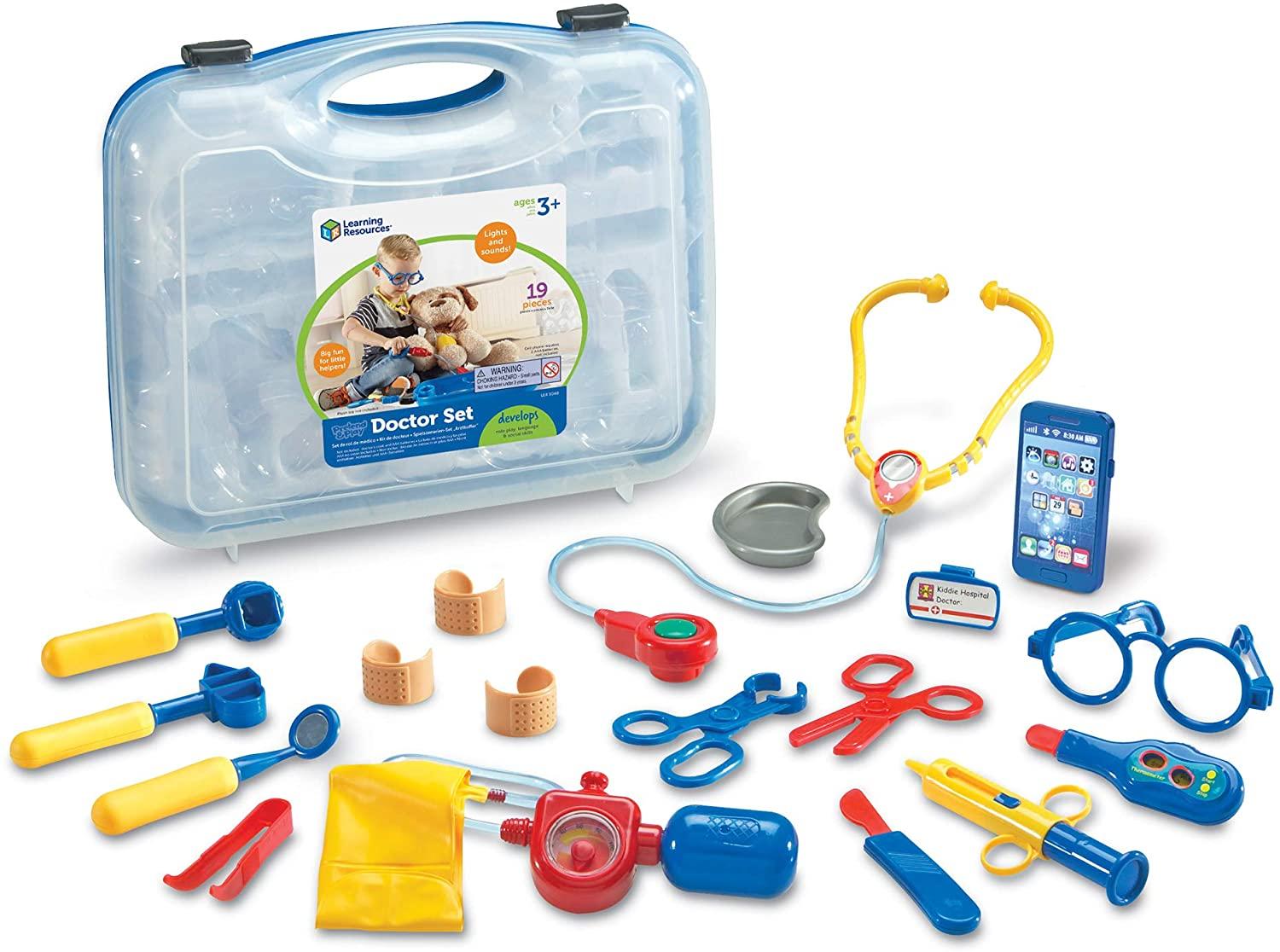 19-Piece Learning Resources Pretend Play Doctor Kit for Kids for $18