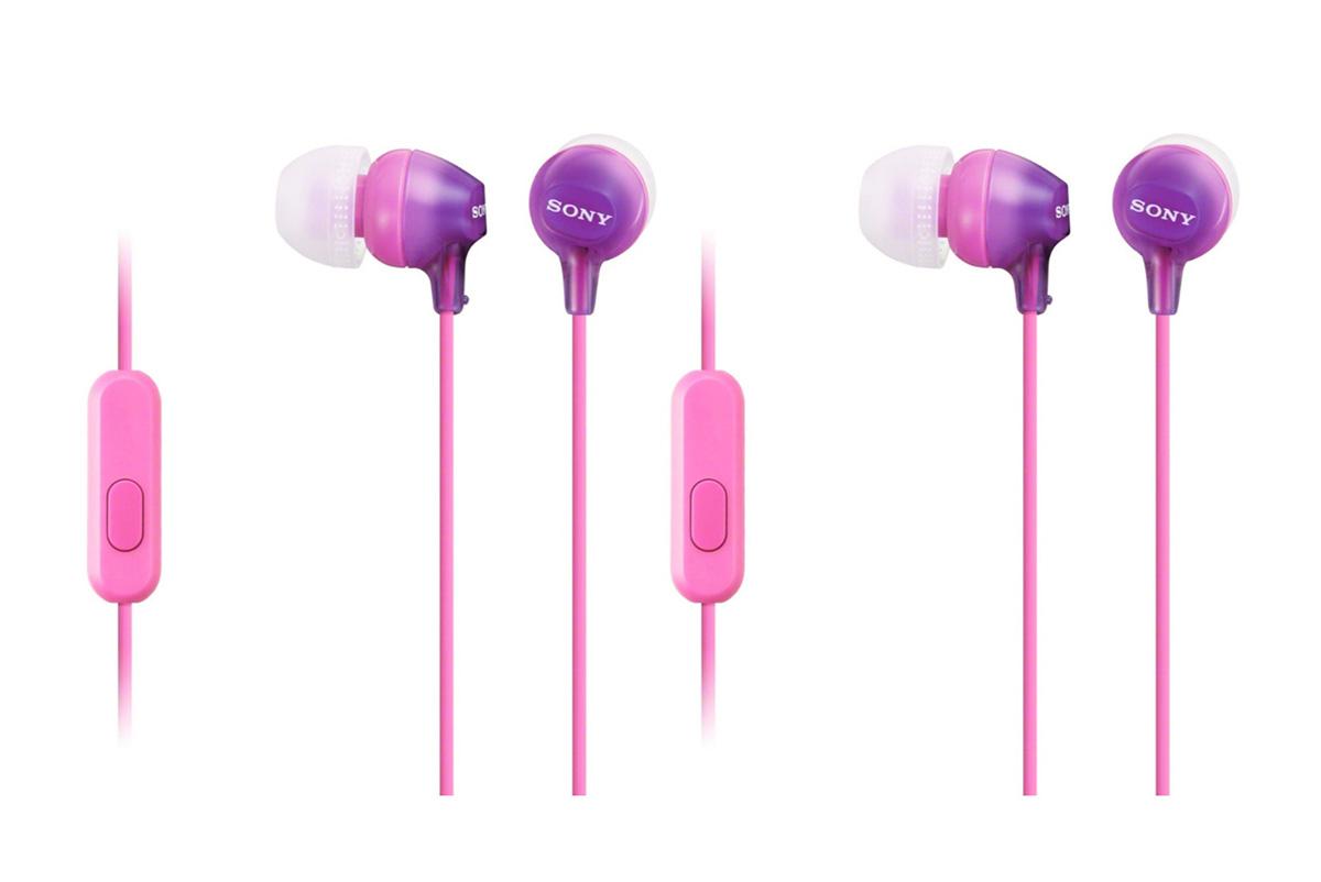 2 Sony MDR-EX15AP EX Series In-Ear Headphones with Mic for $8.99 Shipped