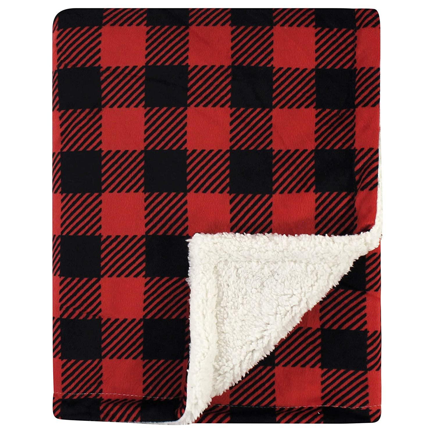 Hudson Baby Unisex Baby Plush Blanket with Sherpa Back for $6.13