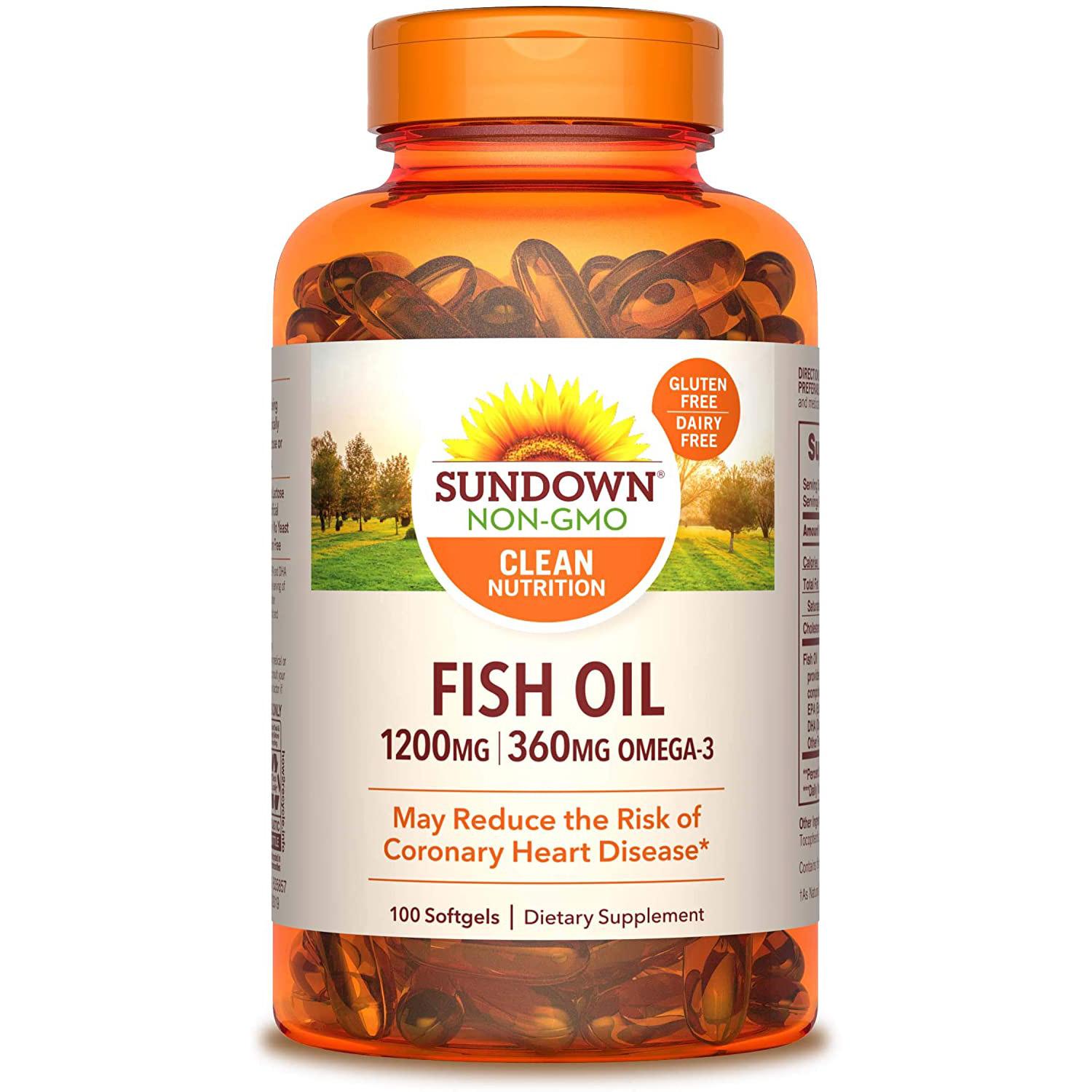 200 Sundown Fish Oil 1200mg Softgels for $6.15 Shipped