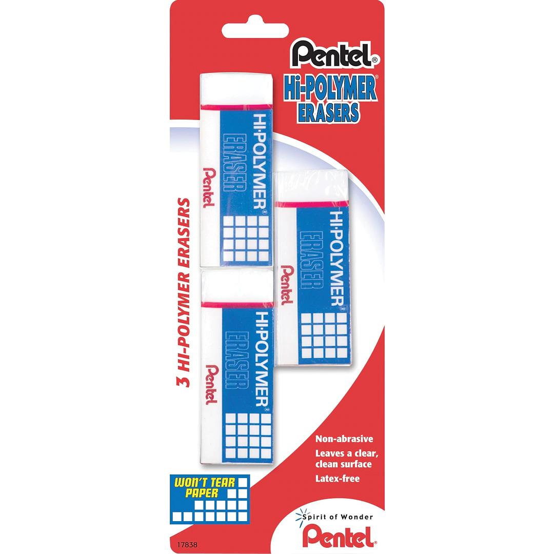 3 Pentel Hi-Polymer Block Eraser for $0.97 Shipped