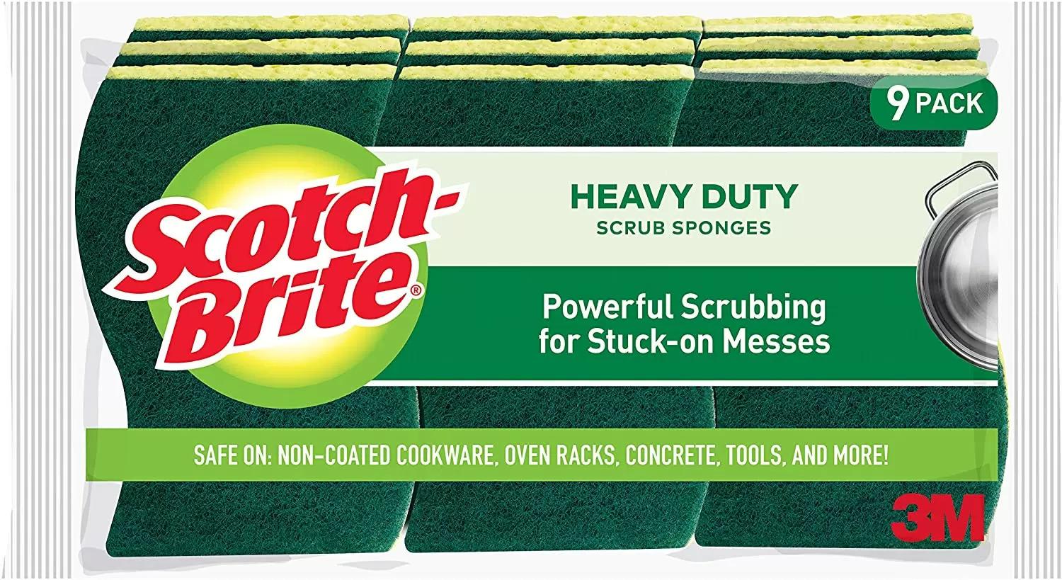 Scotch-Brite Heavy Duty Scrub Sponges 9 Count for $5.85 Shipped