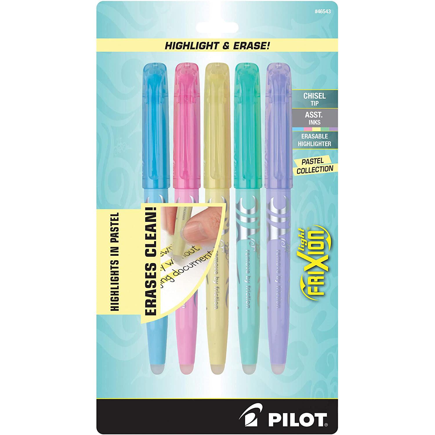 5 Pilot FriXion Light Pastel Collection Erasable Highlighters for $3.99