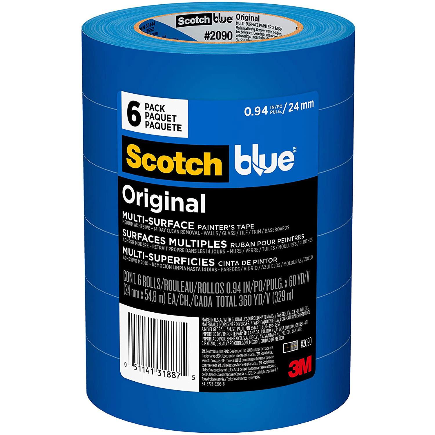 6 3M ScotchBlue Original Painters Tape for $13.79