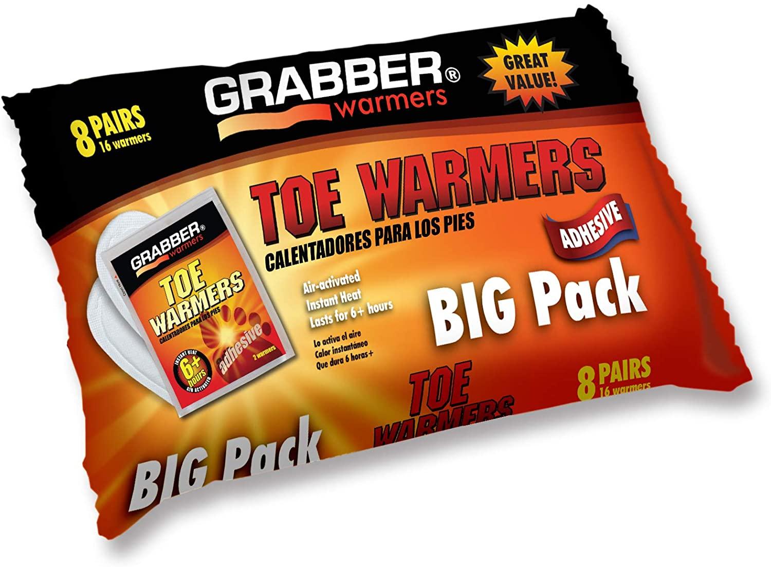 8-Pairs of Grabber Toe Warmers for $4.93