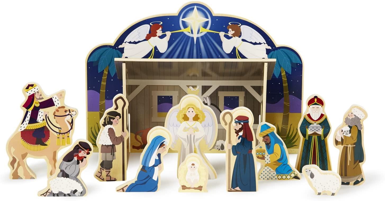 Melissa and Doug Wooden Nativity Set for $14.98