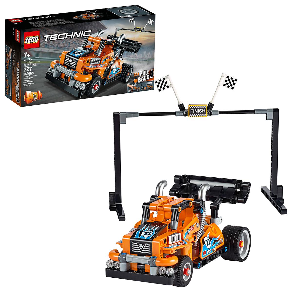 LEGO 42104 Technic Race Truck Pull Back Building Kit for $13.99