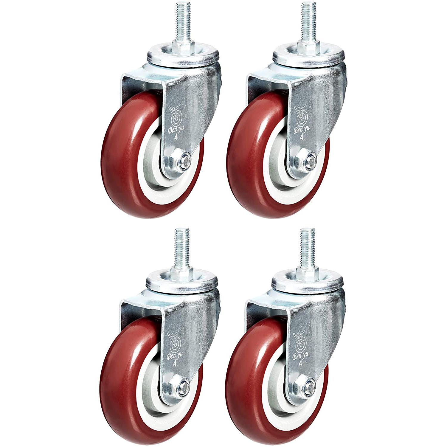4-Pack AmazonCommercial 4in PVC Swivel Casters for $8.20