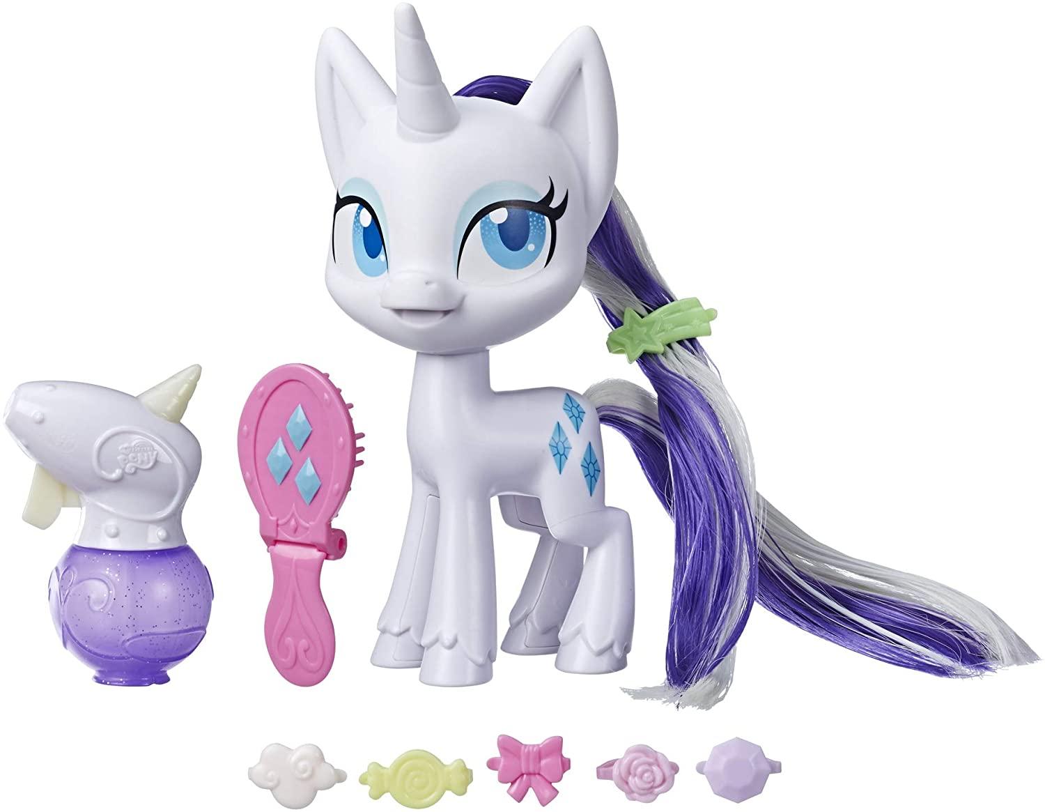 My Little Pony Magical Mane Rarity Toy 6.5in Hair Styling Pony Figure for $11.93