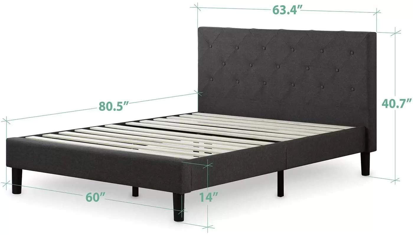 Zinus Shalini Upholstered Stitched Queen Platform Bed for $146.25 Shipped