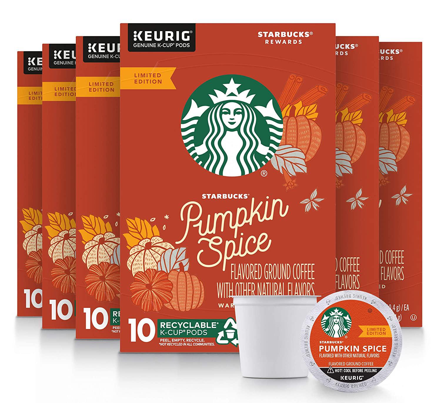 60 Starbucks Keurig Pumpkin Spice K-Cup Coffee Pods for $24.98