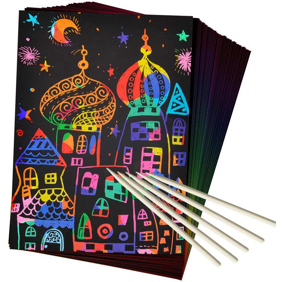50 Piece Rainbow Magic Scratch Paper for $5.49