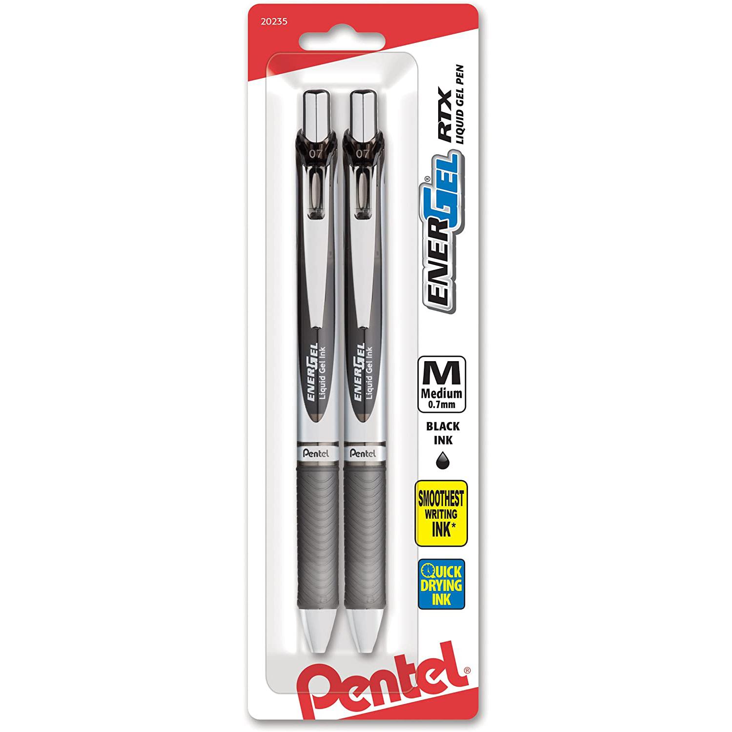 2 Pentel EnerGel Deluxe RTX Retractable Liquid Gel Pen for $2.97