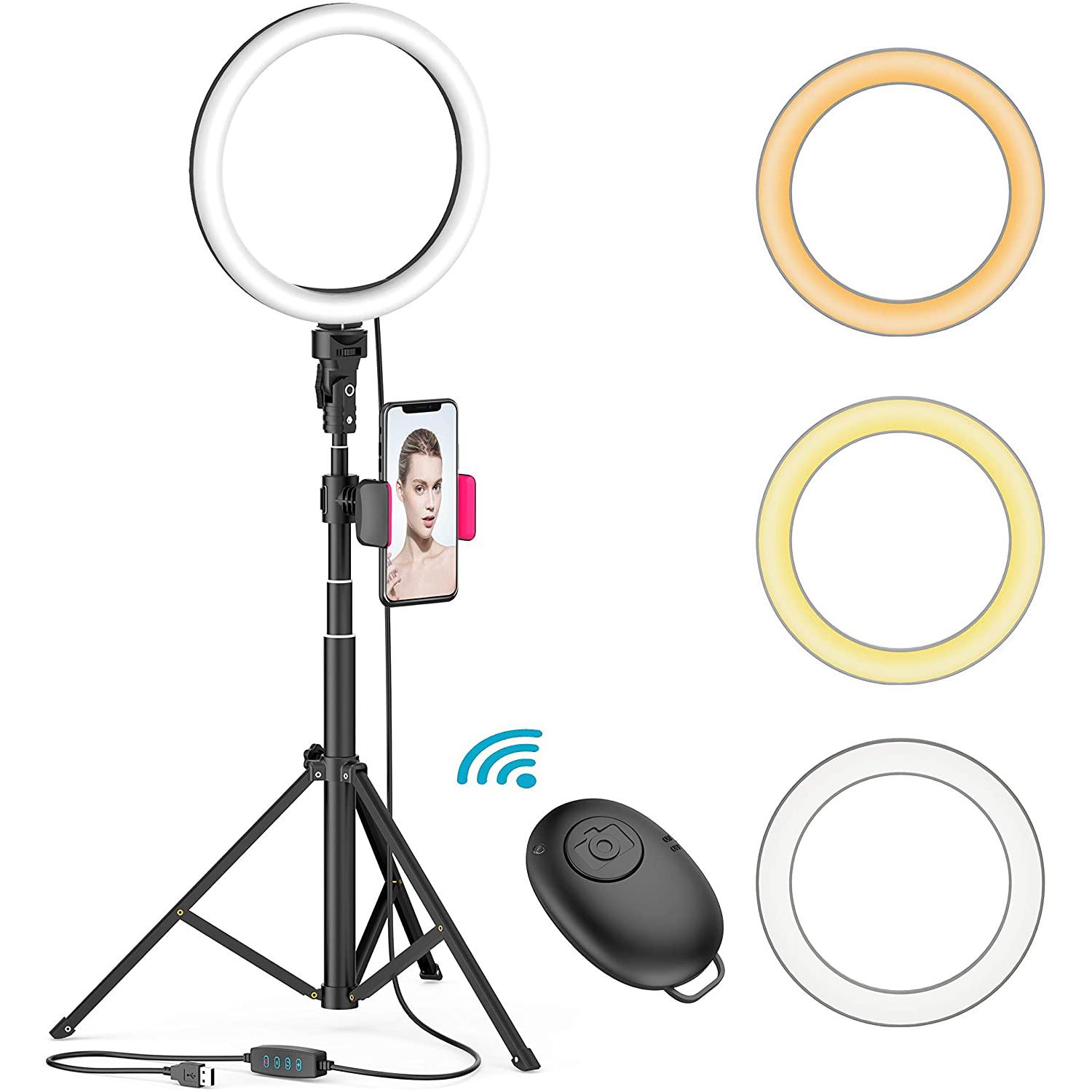 Aptoyu 8in LED Selfie Beauty Ring Light with Tripod Stand for $14.70 Shipped