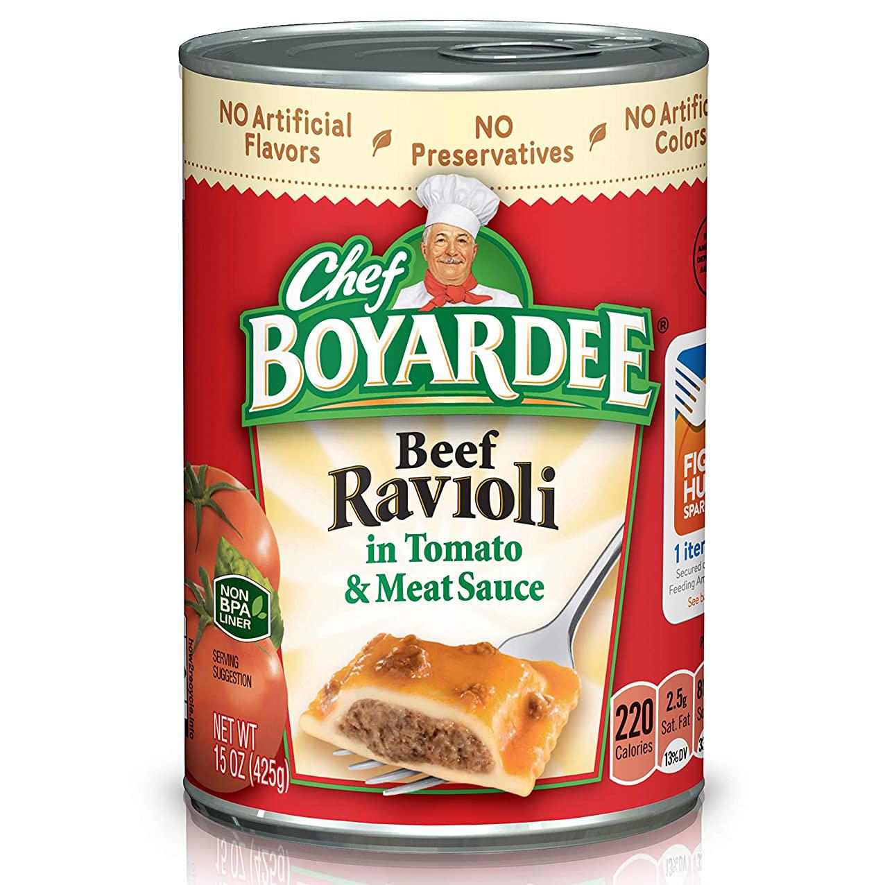 4 Chef Boyardee Beef Ravioli in Tomato Meat Sauce for $3.36 Shipped
