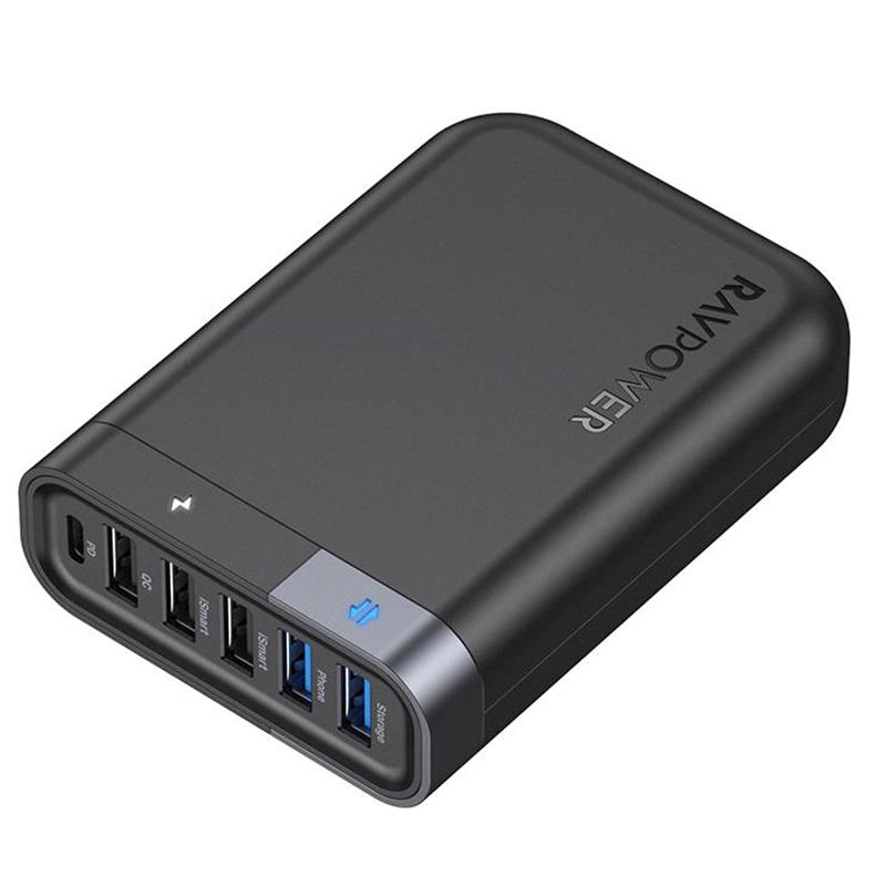 RAVPower Filehub 60W USB-C Charger with 6-Ports for $17.09 Shipped
