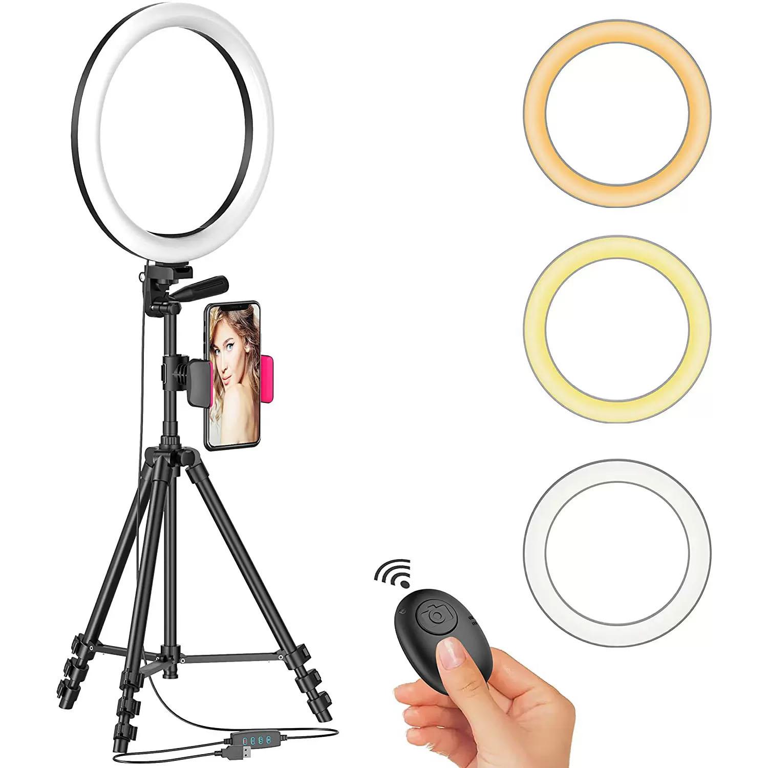 Aptoyu 12in LED Selfie Beauty Ring Light with Tripod for $21.99 Shipped