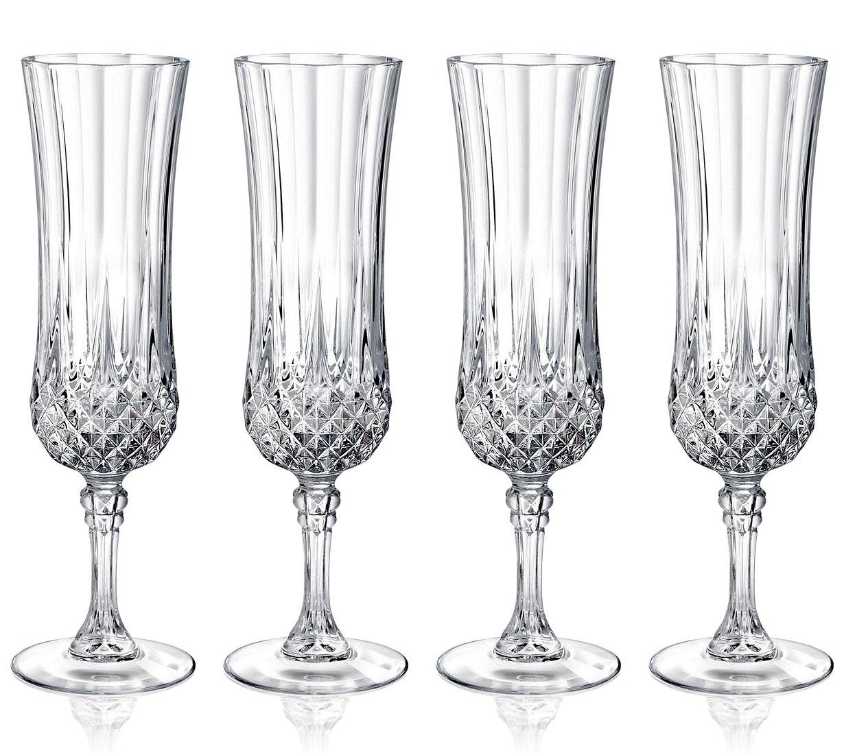 Longchamp Cristal D'Arques Set of 4 Flutes for $9.99