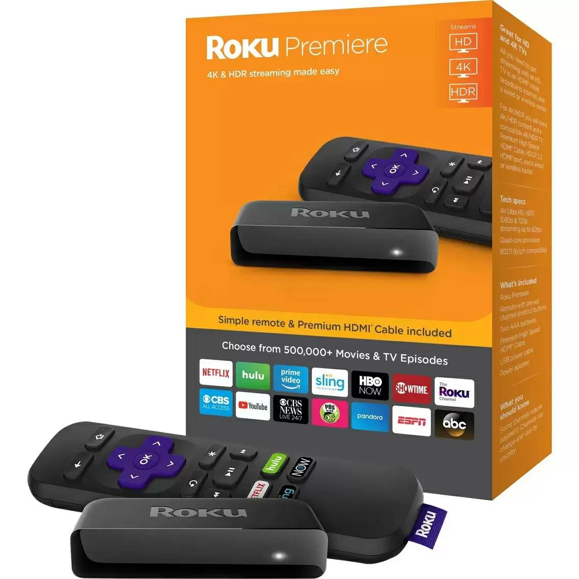 Roku Premiere 3920R Streaming Media Player for $19.99