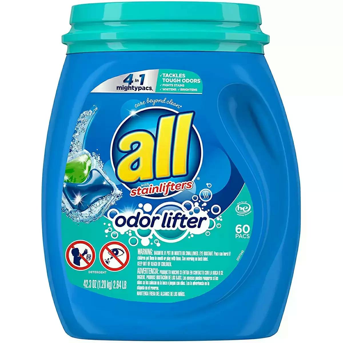 60 All Mighty 4-in-1 Laundry Detergent Pacs for $6.96