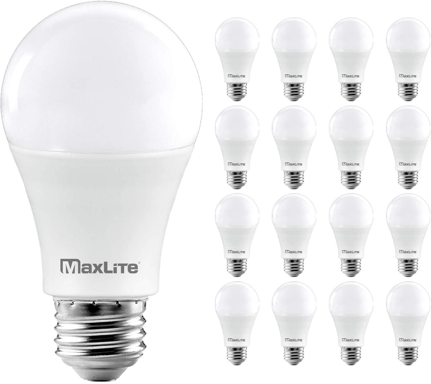 16 MaxLite A19 100W Equivalent Dimmable LED Bulbs for $24.93 Shipped