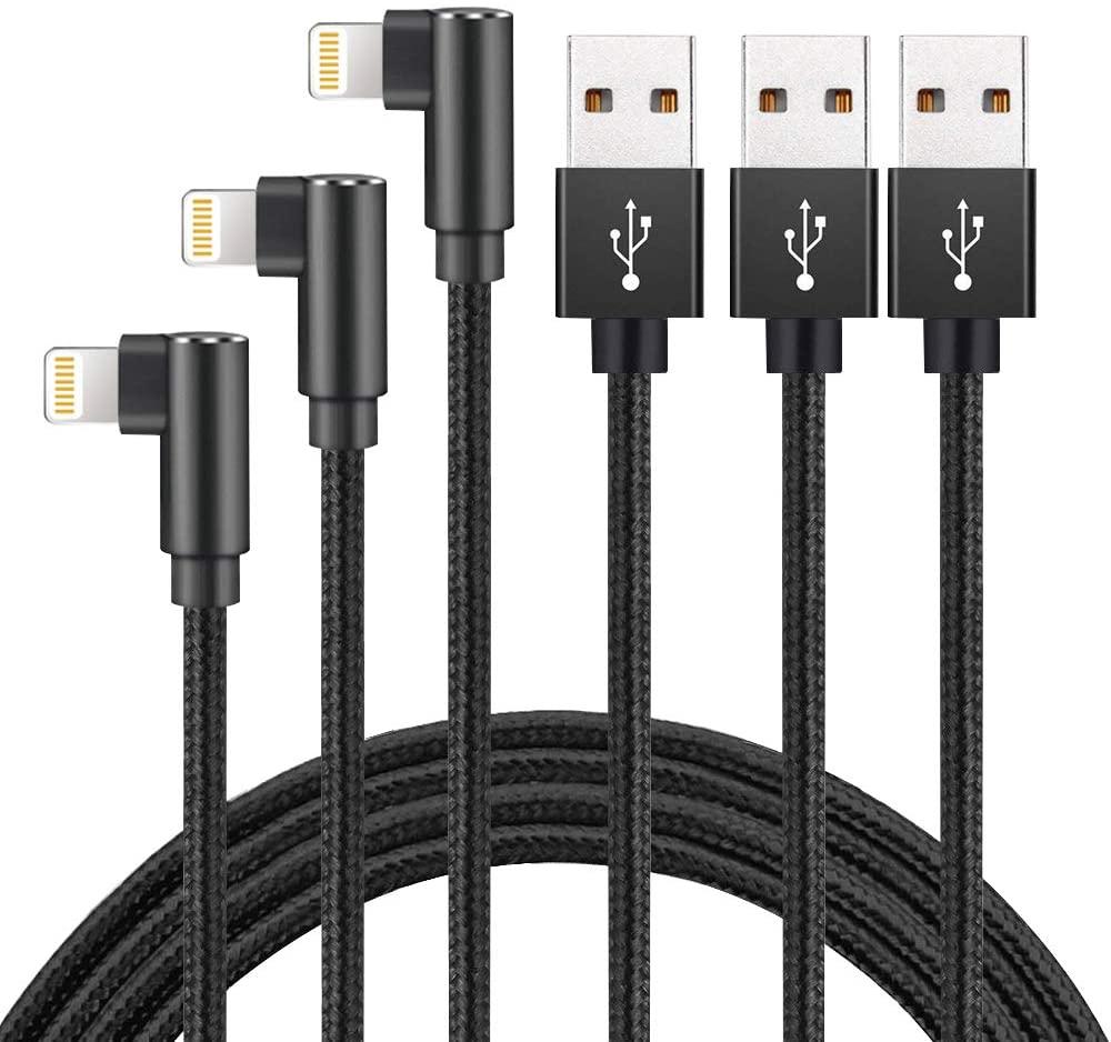 3 Hi-Mobiler MFi Certified 90 Degree Lightning Cables for $8.24