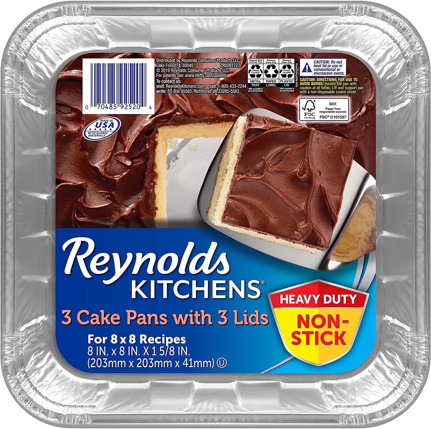 6 Reynolds Disposable Aluminum Cake Pans with Lids for $5.08 Shipped