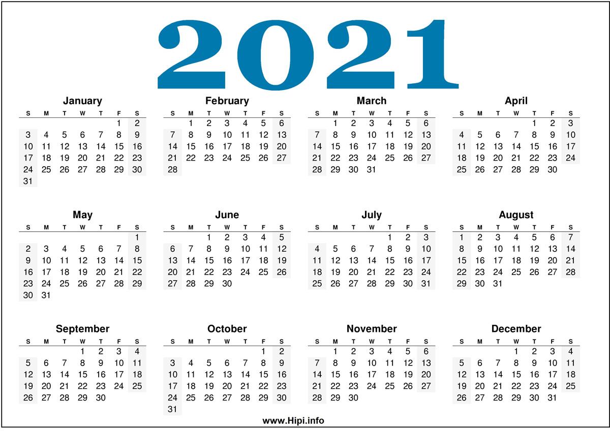 List of Free 2021 Calendars