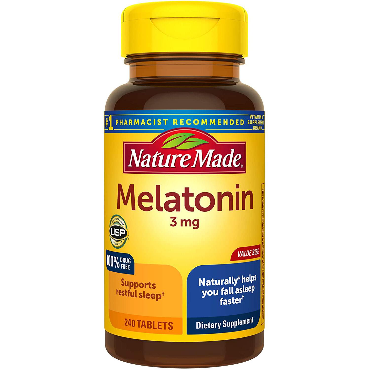240 Nature Made Melatonin 3mg Sleeping Aid Tablets for $7.59 Shipped