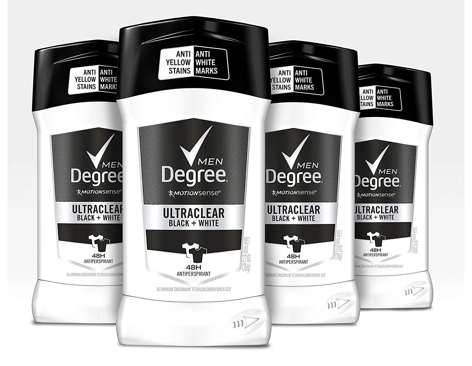 4 Degree Men MotionSense UltraClear Black White Deodorant for $10.44 Shipped