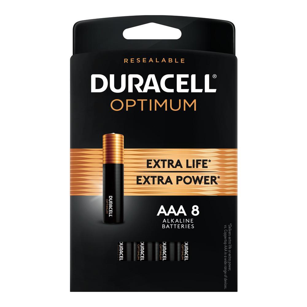 8 Duracell Optimum AA or AAA Batteries with 100% Rewards for $11.99