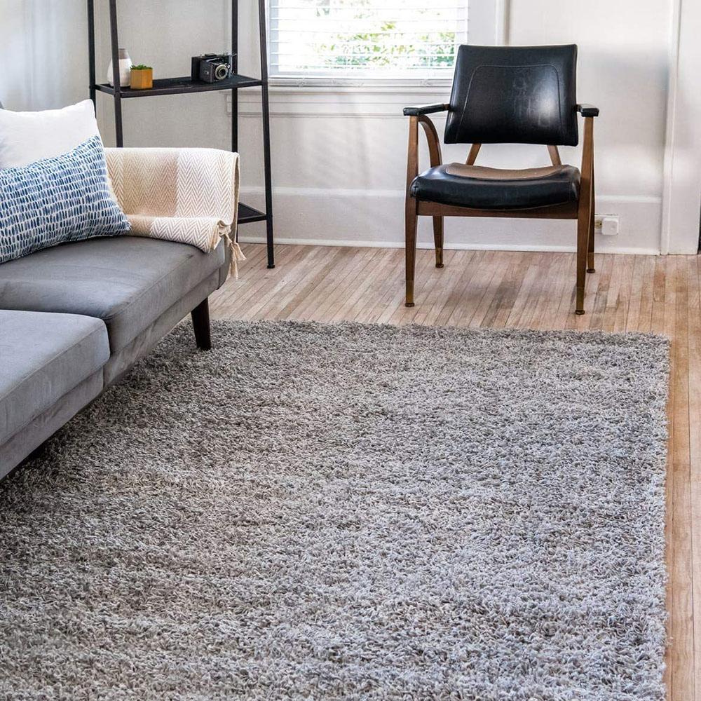 Unique Loom Solo Solid Shag Collection Modern Plush Area Rug for $20.40