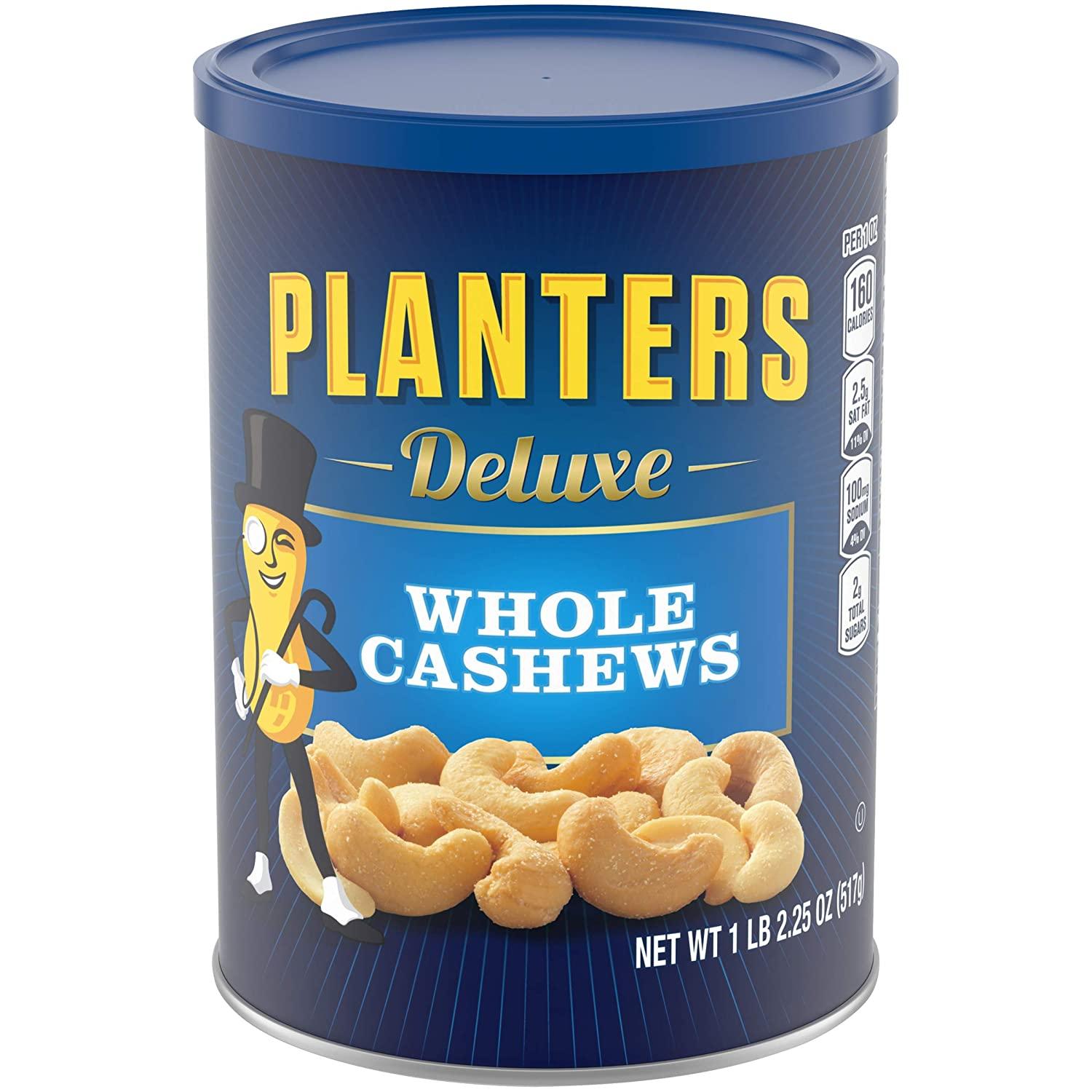 Planters Deluxe Whole Cashews Roasted in Peanut Oil for $7.63 Shipped