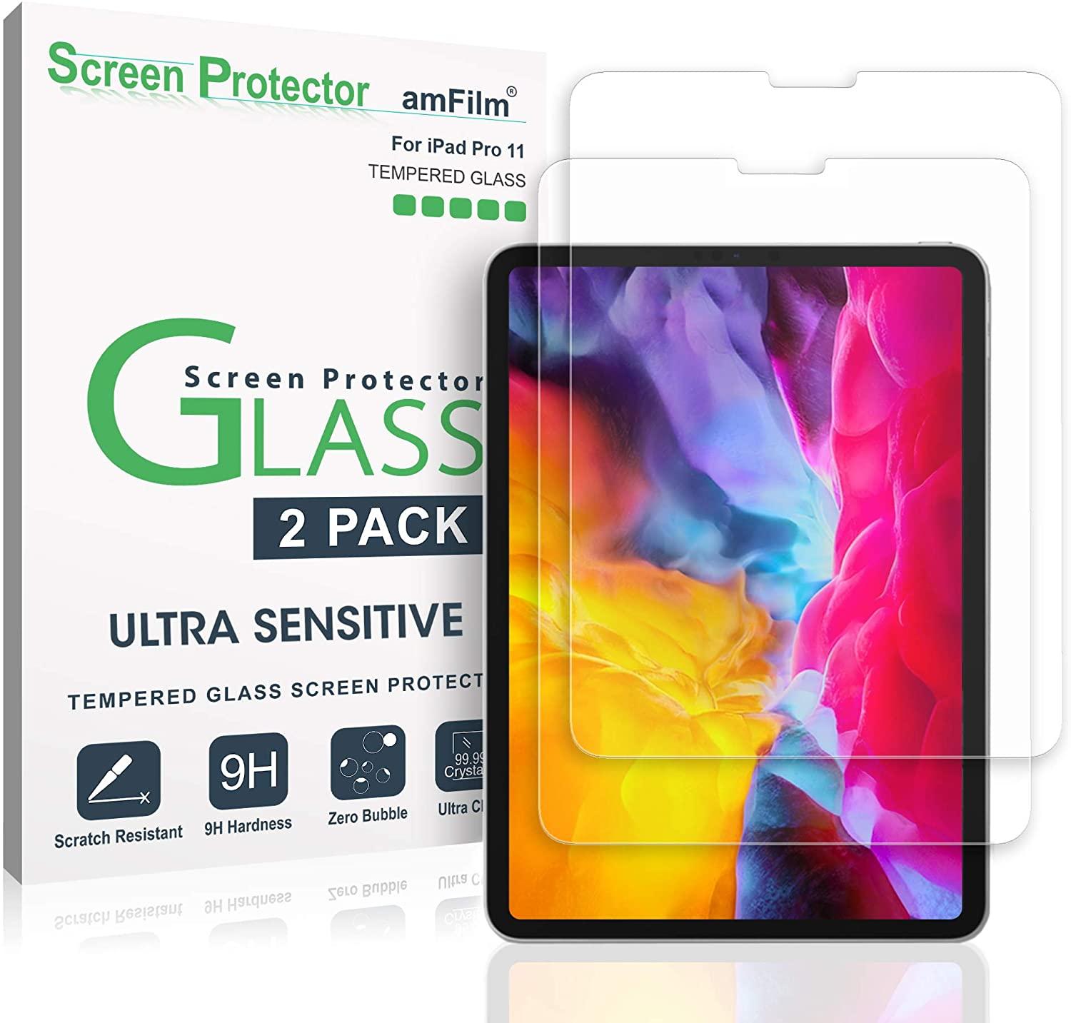 2 Apple iPad Pro 11in Tempered Glass Screen Protectors for $5.99