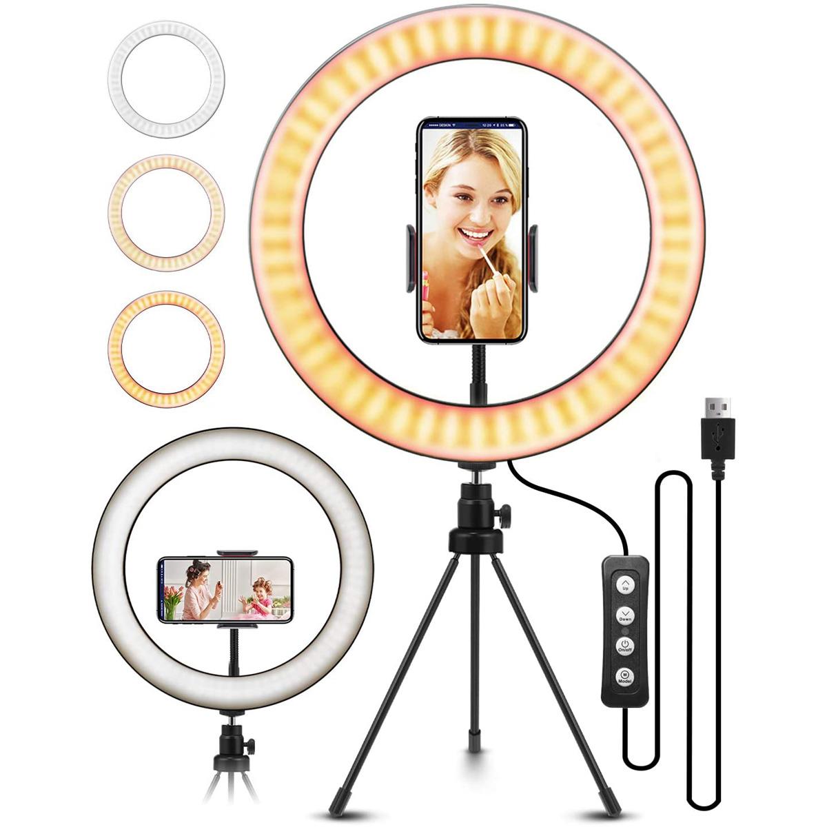 Selfie Ring Light with Tripod Stand and Phone Holder for $14.94