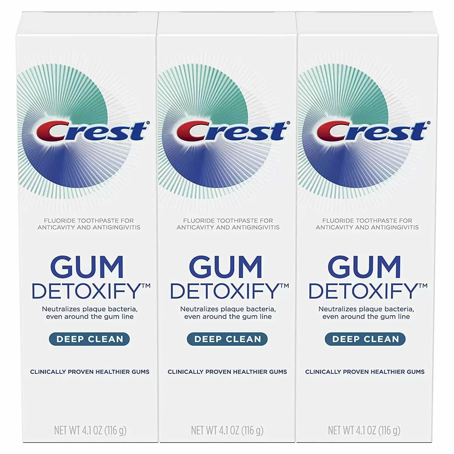 3 Crest Gum Detoxify Deep Clean Toothpastes for $9.24 Shipped