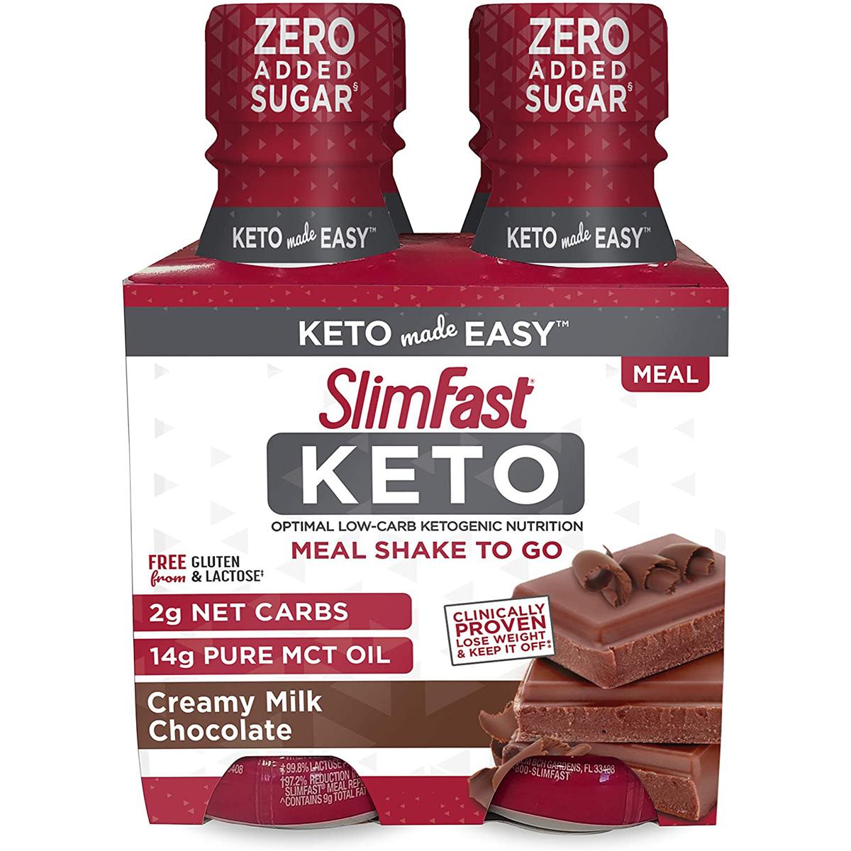4 SlimFast Keto Ready to Drink Meal Replacement Shakes for $4.89
