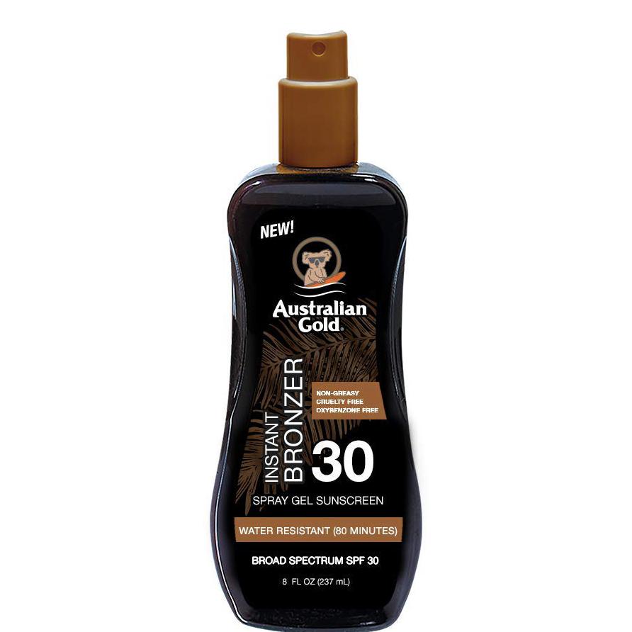 Australian Gold Instant Bronzer Spray Gel Sunscreen for $5.09