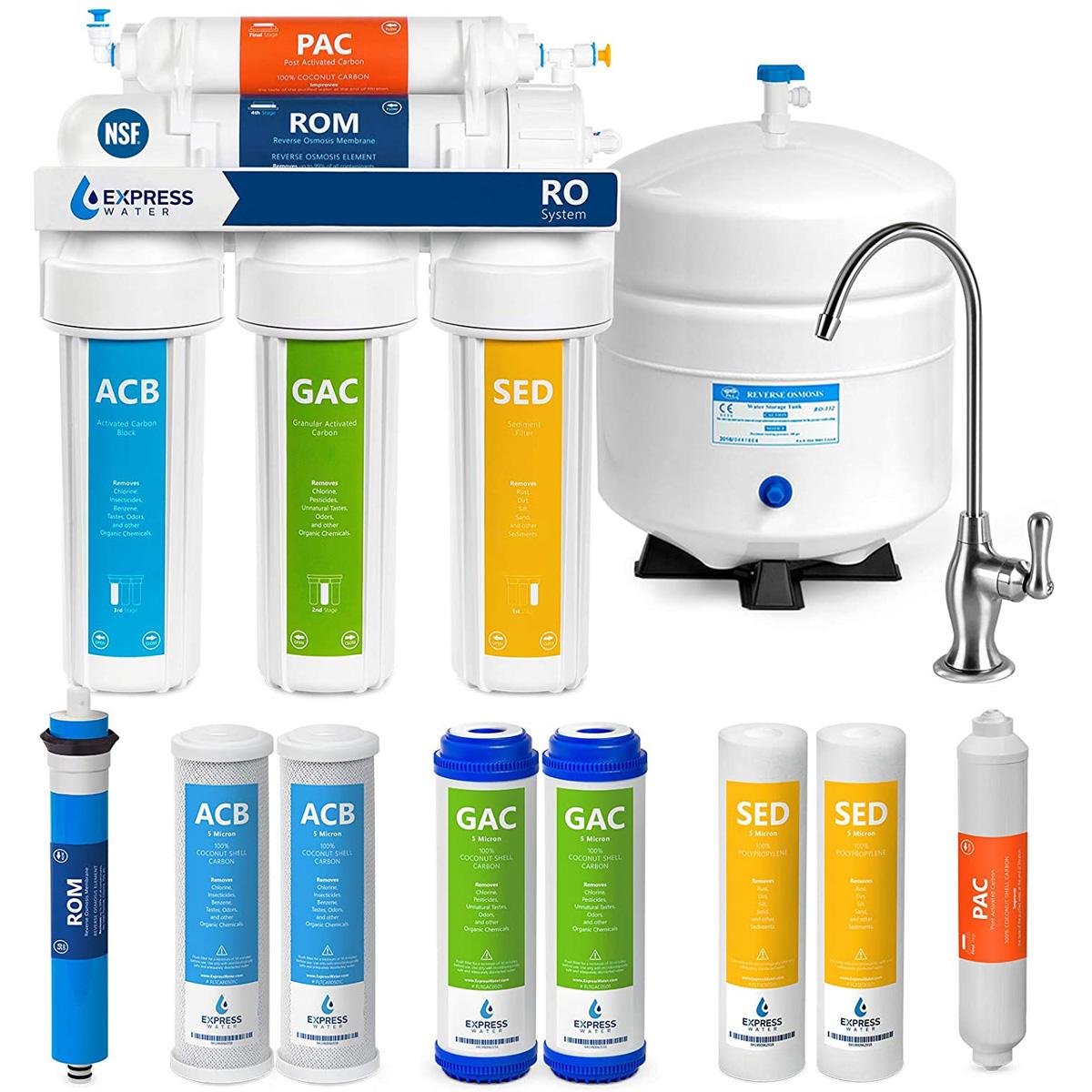 Express Water 5 Stage Filtration System with Faucet for $130.80 Shipped