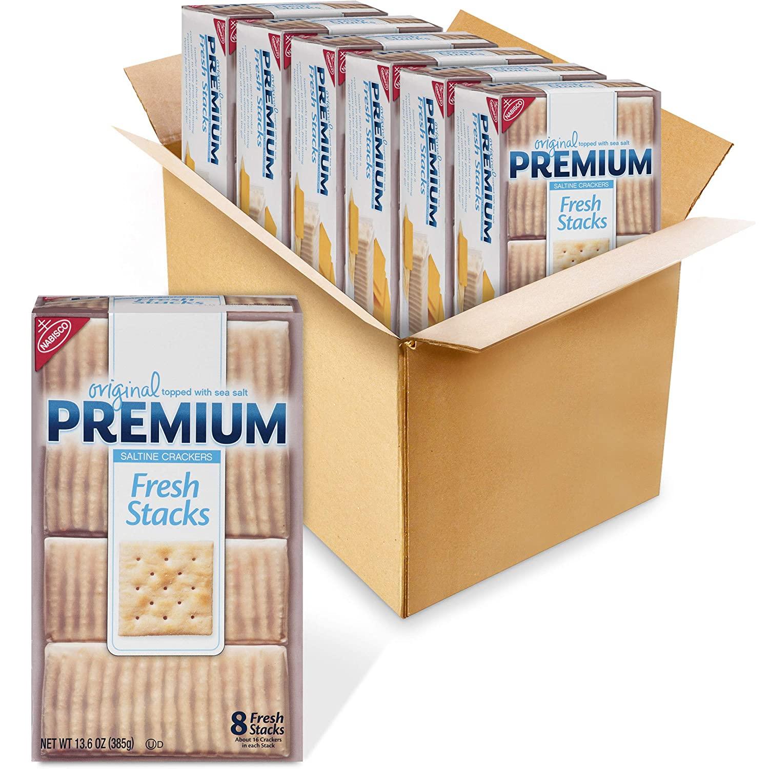 6 Premium Original Fresh Stacks Saltine Crackers for $11.50 Shipped