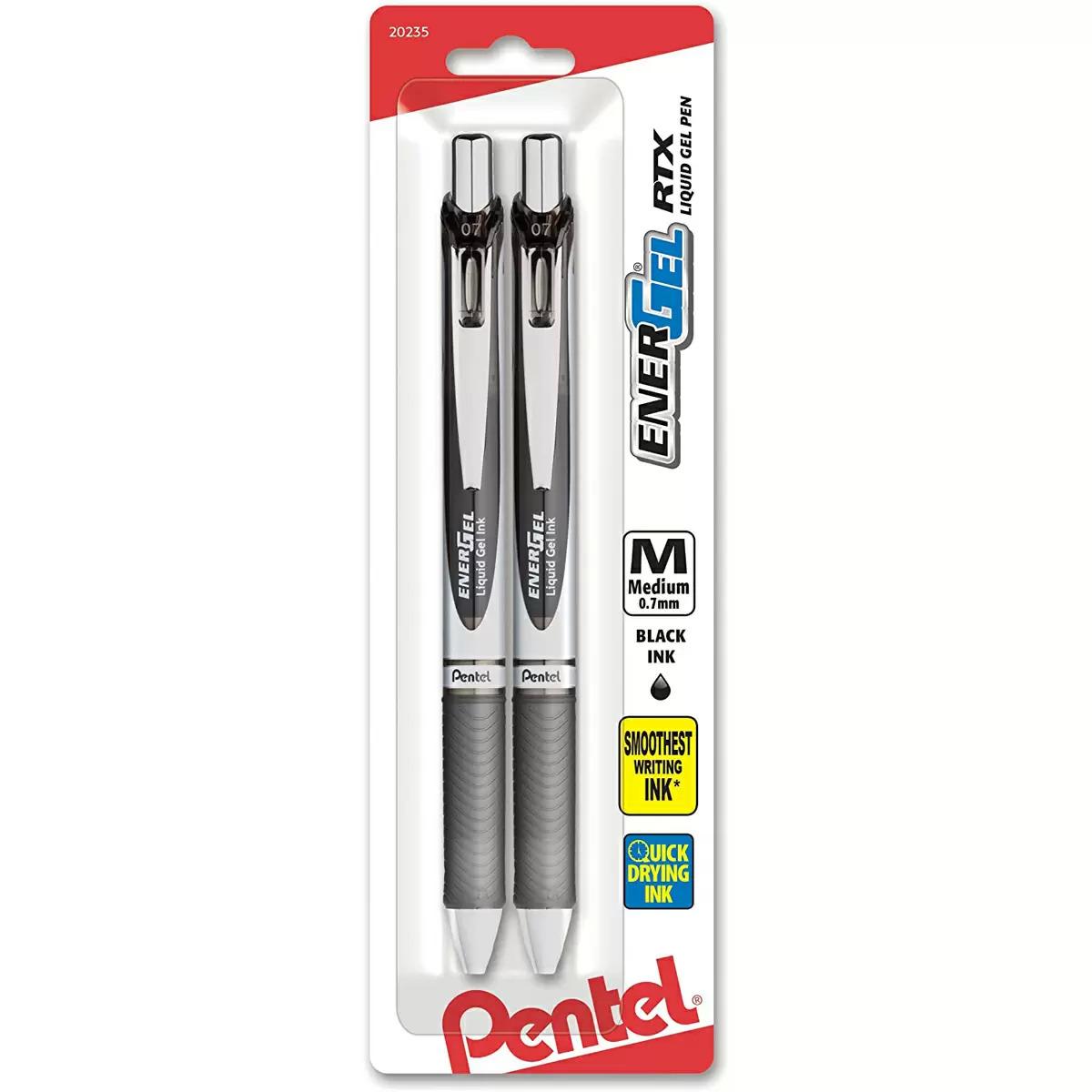 Pentel EnerGel Deluxe RTX Liquid Gel Pens 2 Pack for $2.24